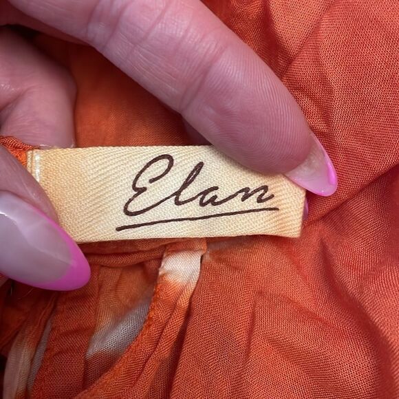ELAN Orange tie dye shorts romper/coverup | size L - Picture 6 of 6